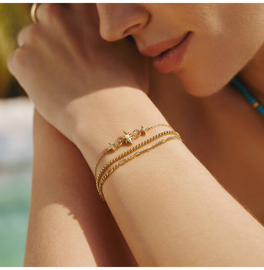  Chill Voyager - Schakelarmbanden - Zilver / 14kt GP - 18,5cm